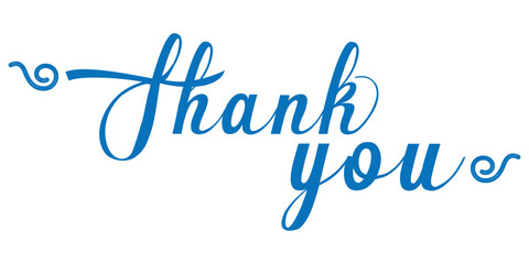 Thank You to Our Sponsors, Handwritten Lettering. Template for Banner, Postcard, Poster, Print, Sticker or Web Product. Vector Illustration, Objects Isolated on White