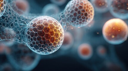 abstract honeycomb spheres network