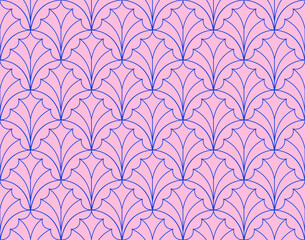 Abstract vector art seamless pattern. Vintage victorian background. Geometric retro illustration.