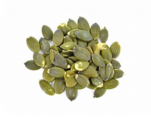 pumpkin seeds isolated on white background
