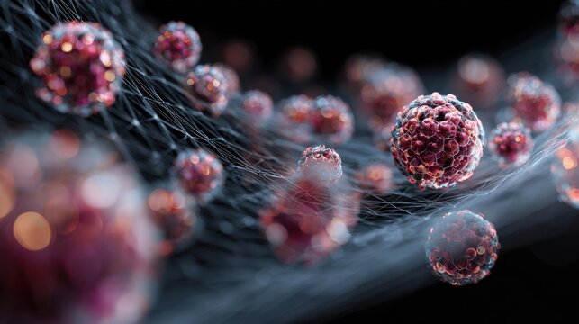 microscopic cells network abstract