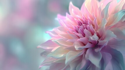 Obraz premium Blurry abstract flower with dreamy pastel color palette displayed beautifully