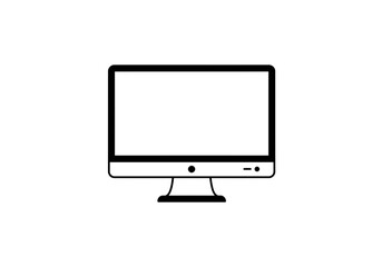 Desktop Computer Monitor Icon | Digital Workspace Symbol | Technology Screen Graphic | Office PC Vector | Workstation Illustration | Computer Display Design