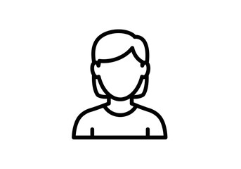 User Avatar Icon | Profile Picture Symbol | Account Identity Graphic | Person Outline Vector | Online Community Member Illustration | People UI Design