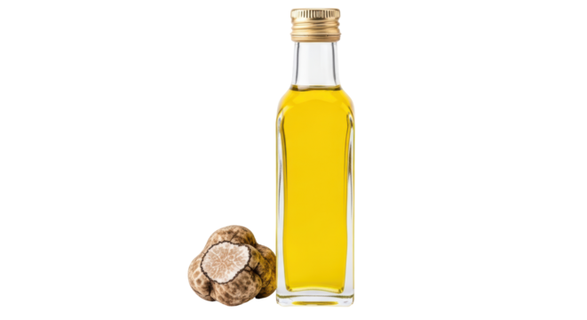 Isolated Truffle Oil Bottle