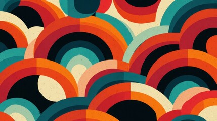 abstract colorful arc pattern design
