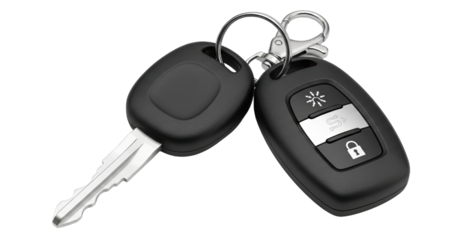 Isolated Car Key and Remote