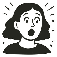 Emotional abstract hand-drawn illustrations set – expressive black and white art of human emotions with retro ink texture for posters, covers, editorials.