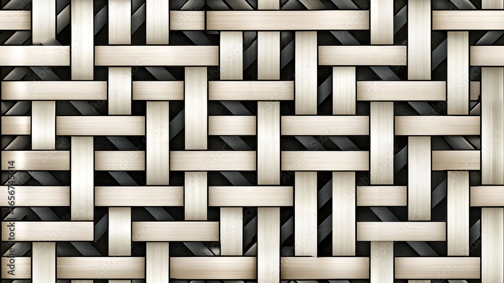 Aufkleber woven texture pattern with interlaced strands, creating a natural and decorative background design