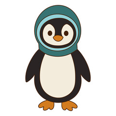 Cute Penguin in Winter blue Hood – Cozy Cartoon Clipart
Description: Cute penguin wearing a winter hood. Perfect for Christmas designs, holiday cards, posters,