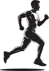 Obraz premium runner in motion silhouette royalty free stock photos premium quality