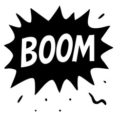 Emotional comic word art – hand drawn speech bubbles on transparent background for design use.