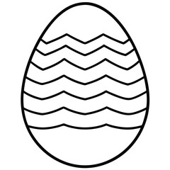 Minimal Easter Egg Line Art