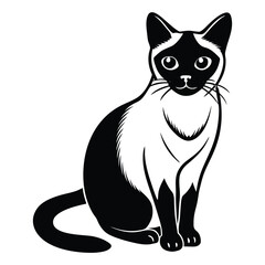 Obraz premium vector isolated silhouette cat set