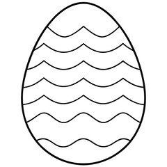 Minimal Easter Egg Line Art