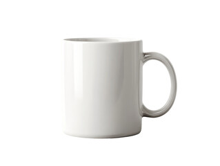 Blank white mug, side view
