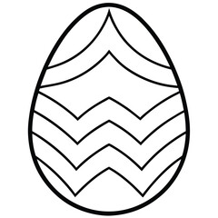 Minimal Easter Egg Line Art
