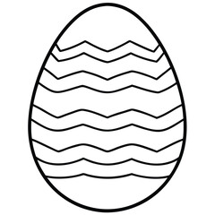 Minimal Easter Egg Line Art