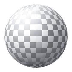 Obraz premium Checkered sphere in grayscale