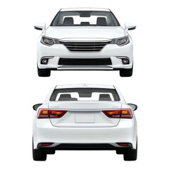Naklejka premium white car isolated on white