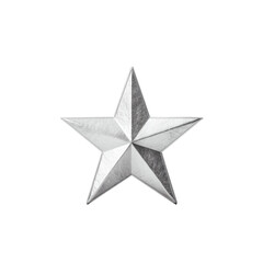 Obraz premium Silver star, textured, isolated