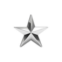 Obraz premium Silver star, 5-pointed, reflective