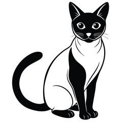 Obraz premium vector isolated silhouette cat set