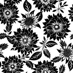 Stylish Daisy Pattern Illustration Design