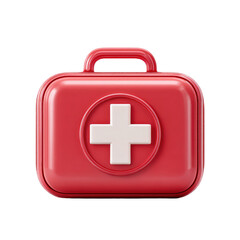Obraz premium Red first-aid kit, 3D style