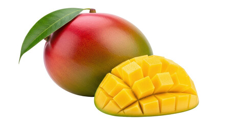 Isolated Mango and Slice