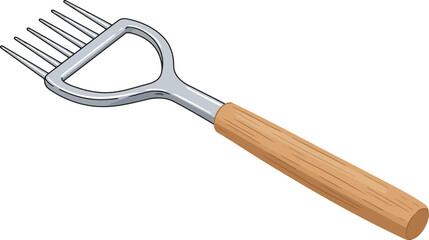 Wooden handle meat tenderizer tool