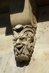 Mascaron du pont Neuf à Paris. France