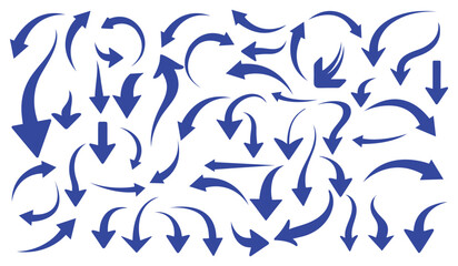 Curved, Round, and Straight Arrow Icons for Web and App Design