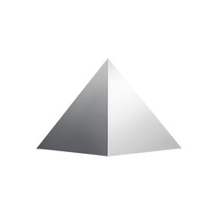 Gray pyramid, slightly offset gradient