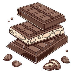 World chocolate day design cacao beans isolated on white background