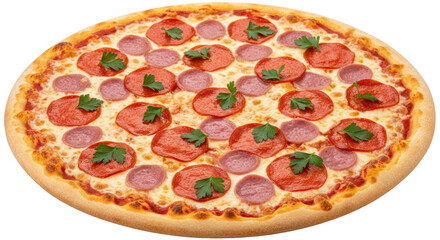 Isolated Pepperoni Pizza