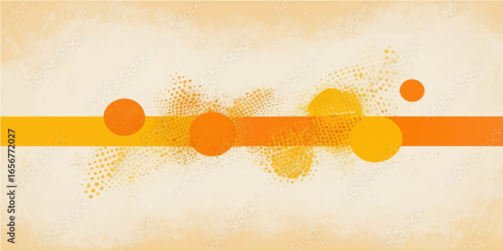 Poster abstract orange grunge retro background with decorative elements and space for text