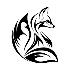 3d image of an fox design jpg on white background