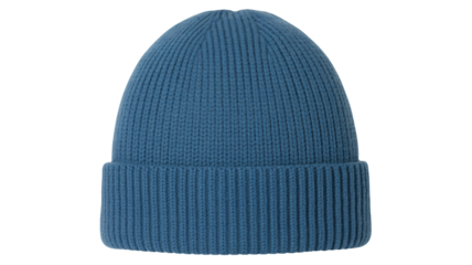 Stylish blue beanie hat, perfect for winter fashion and cozy everyday wear, cold weather style.