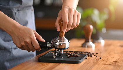 Obraz premium Coffee Grinder Preparation