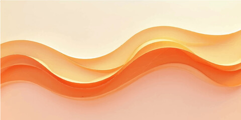 Abstract orange wave background with flowing curves and artistic design