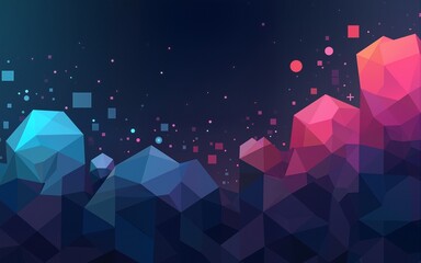 Geometric Background with Abstract Shapes Inspired by Contemporary Technology. High quality
