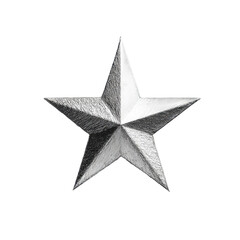 Obraz premium A detailed, metallic silver star