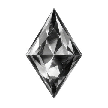 Diamond-shaped gem, intricate facets