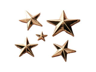 Obraz premium Close-up of several gold-toned stars