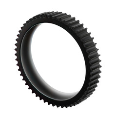 Circular, toothed gear ring, dark gray, 3D model