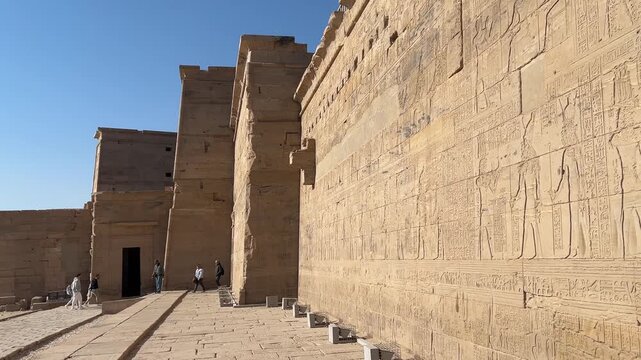 Temple of Isis, originally on Philae Island, now relocated to Agilkia Island, Aswan, Egypt