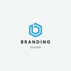 Obraz premium Modern Simple Initial Letter B logo template
