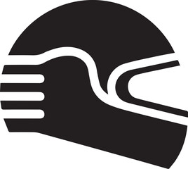 Simple illustration of helmet vector icon