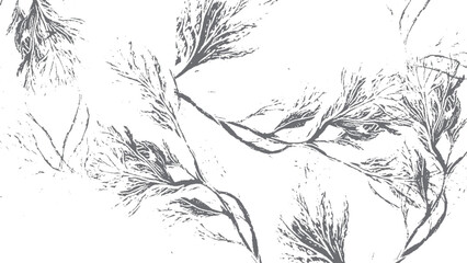 grunge leaf background with distressed floral decoration for abstract retro design compositions